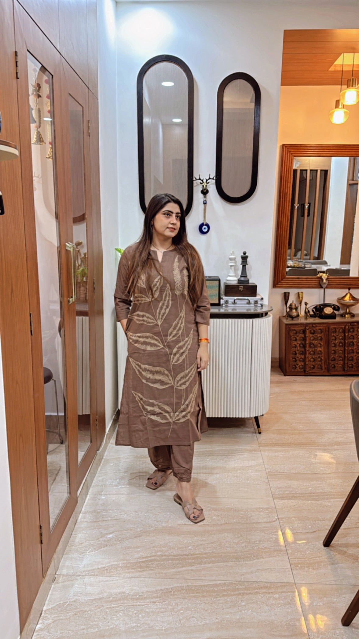 Cotton kurta with palzo