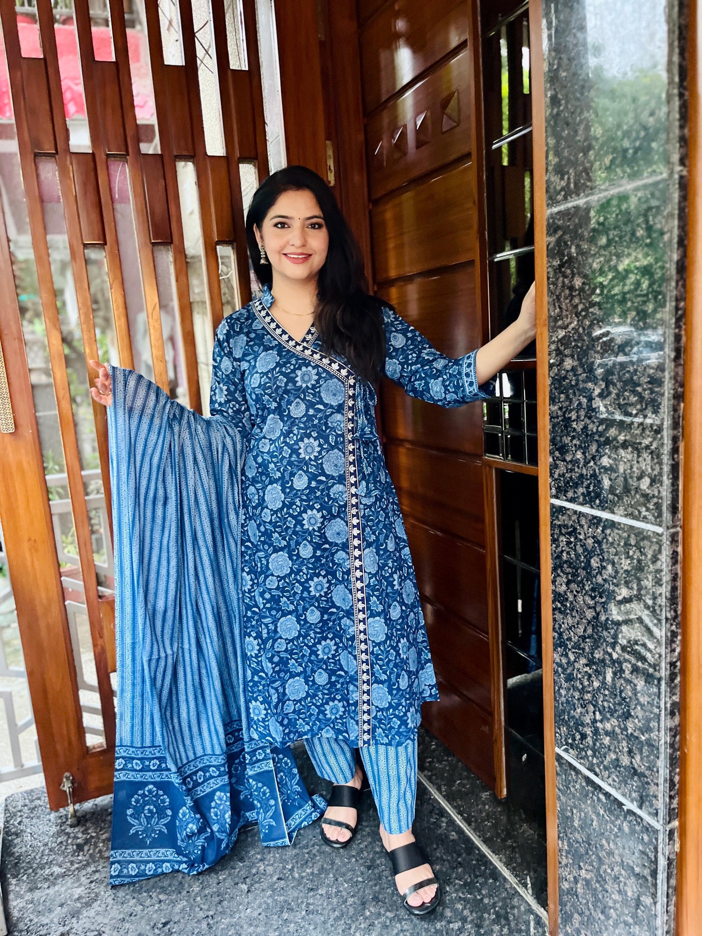 Cotton angrakha style