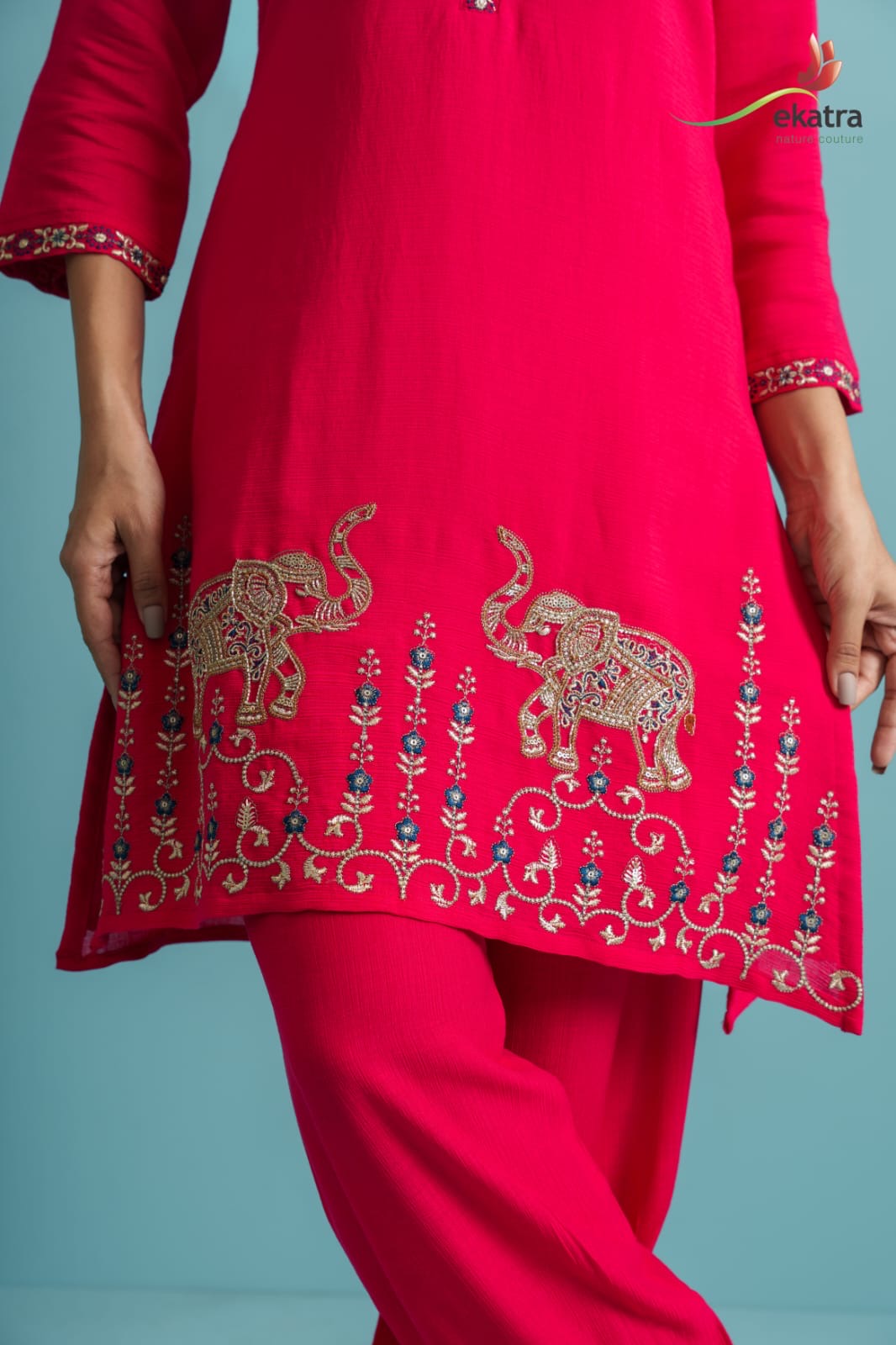 Vibrant Pink Elephant Co-ord Set